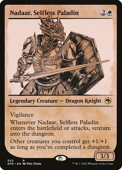 Adventures in the Forgotten Realms - 303 - Nadaar, Selfless Paladin - Rare - W - Non-foil