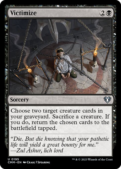 Commander Masters - 195 - Victimize - Uncommon - B - Foil
