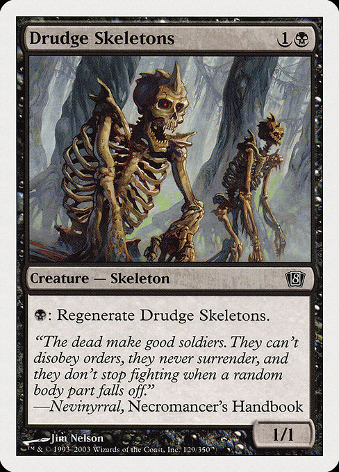 Eighth Edition - 129 - Drudge Skeletons - Common - B - Non-foil