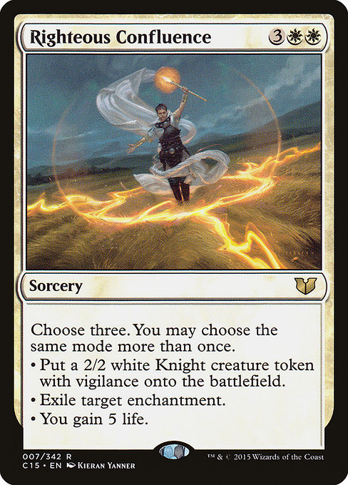 Commander 2015 - 7 - Righteous Confluence - Rare - W - Non-foil