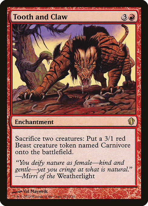 Commander 2013 - 127 - Tooth and Claw - Rare - R - Non-foil