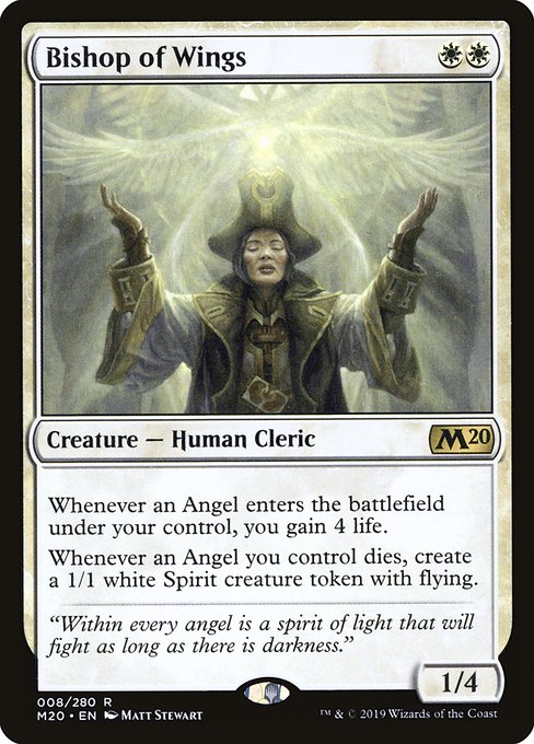 Core Set 2020 - 8 - Bishop of Wings - Rare - W - Non-foil