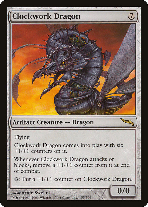 Mirrodin - 155 - Clockwork Dragon - Rare - C - Non-foil