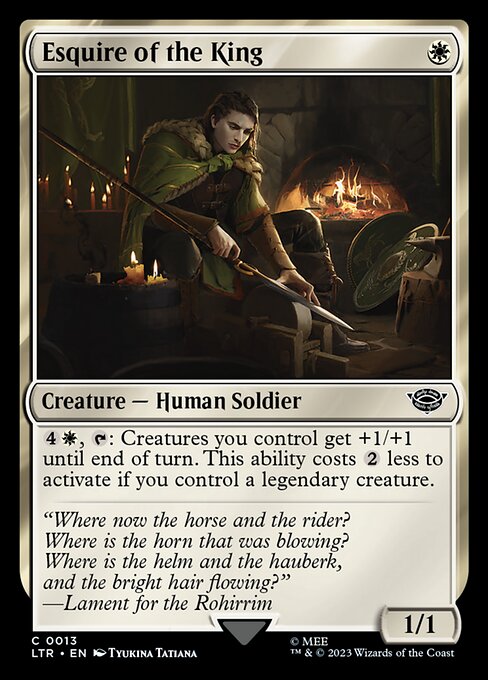 The Lord of the Rings: Tales of Middle-earth - 13 - Esquire of the King - Common - W - Non-foil