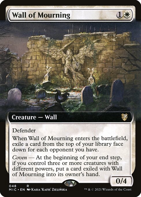 Midnight Hunt Commander - 48 - Wall of Mourning - Rare - W - Non-foil