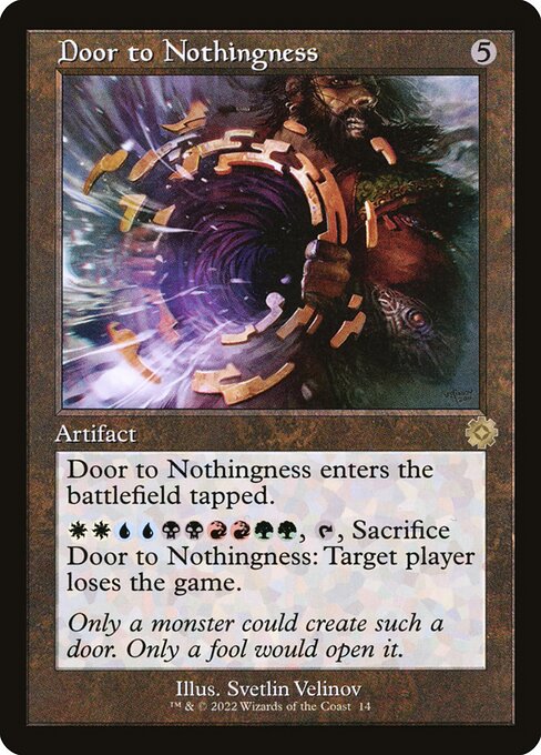 The Brothers' War Retro Artifacts - 14 - Door to Nothingness - Rare - C - Foil