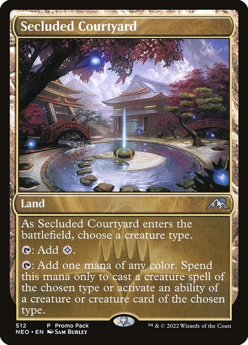 Kamigawa: Neon Dynasty - 512 - Secluded Courtyard - Uncommon - C - Foil - Promo