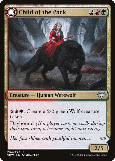Innistrad: Crimson Vow - 234 - Child of the Pack // Savage Packmate - Uncommon - C - Non-foil