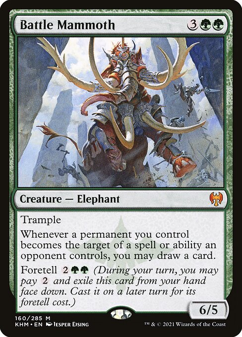 Kaldheim - 160 - Battle Mammoth - Mythic - G - Foil