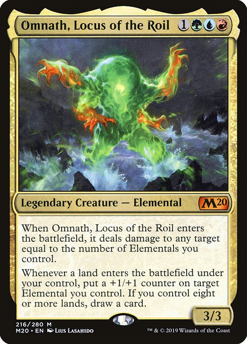 Core Set 2020 - 216 - Omnath, Locus of the Roil - Mythic - Multi - Foil