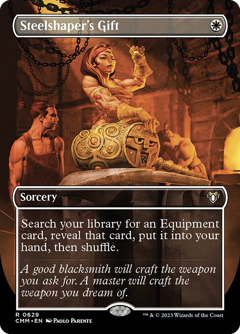 Commander Masters - 629 - Steelshaper's Gift - Rare - W - Non-foil