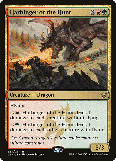 Dragons of Tarkir - 223 - Harbinger of the Hunt - Rare - RG - Foil Promo