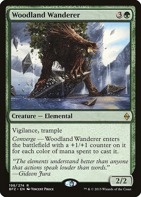 Battle for Zendikar - 198 - Woodland Wanderer - Rare - G - Non-foil