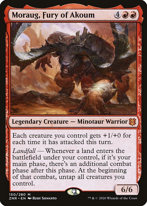 Zendikar Rising - 150 - Moraug, Fury of Akoum - Mythic - R - Non-foil