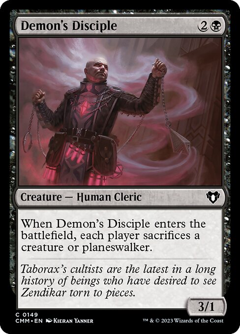 Commander Masters - 149 - Demon's Disciple - Common - B - Foil