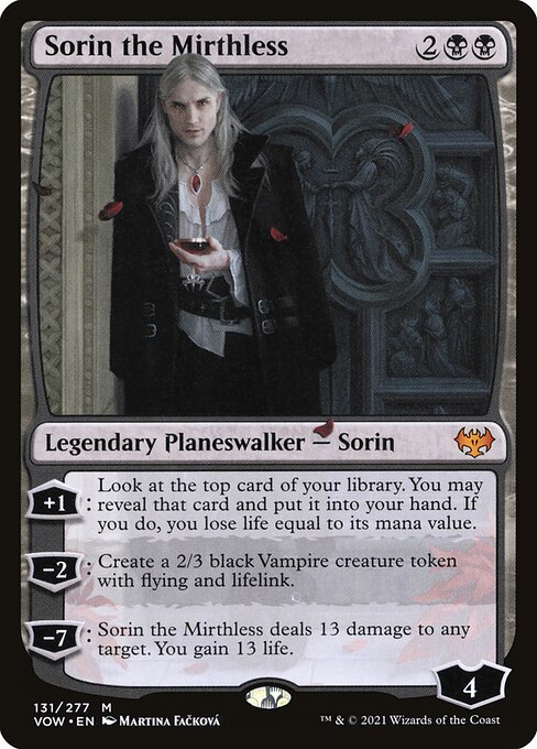 Innistrad: Crimson Vow - 131 - Sorin the Mirthless - Mythic - B - Foil