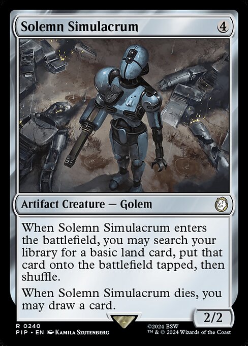 Fallout - 240 - Solemn Simulacrum - Rare - C - Non-foil