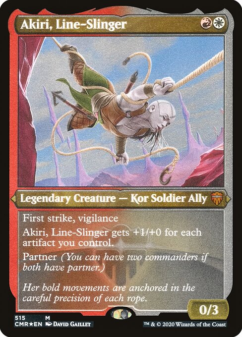 Commander Legends - 515 - Akiri, Line-Slinger - Mythic - WR - Foil Etched