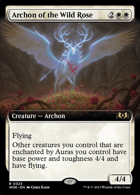 Wilds of Eldraine - 323 - Archon of the Wild Rose - Rare - W - Foil