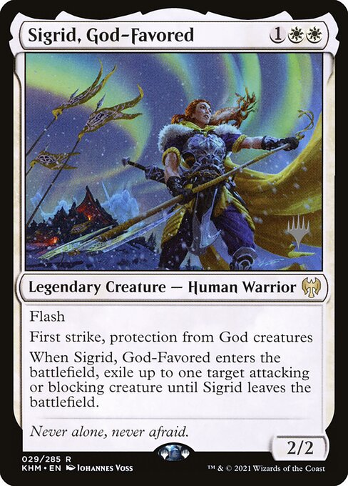 Kaldheim Promos - 29p - Sigrid, God-Favored - Rare - W - Foil - Promo