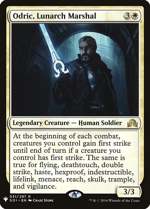 The List - SOI-31 - Odric, Lunarch Marshal - Rare - W - Non-foil