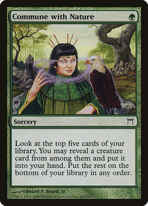 Champions of Kamigawa - 204 - Commune with Nature - Common - G - Non-foil