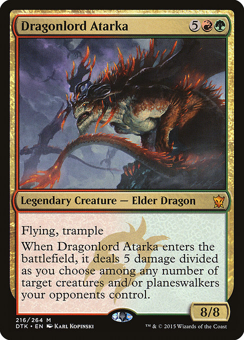 Dragons of Tarkir - 216 - Dragonlord Atarka - Mythic - RG - Non-foil