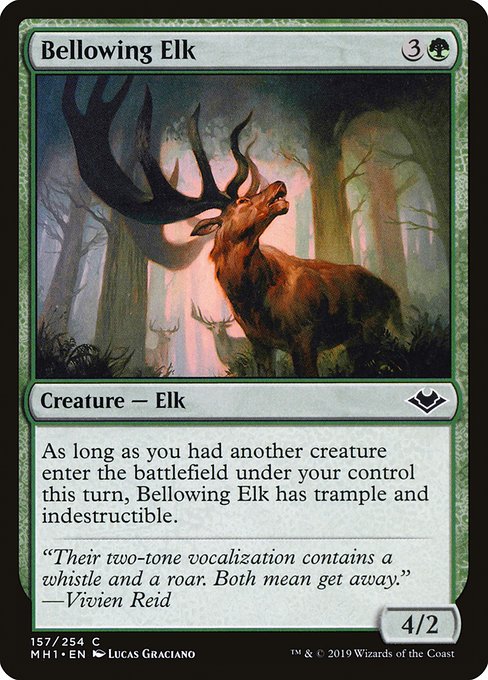 Modern Horizons - 157 - Bellowing Elk - Common - G - Non-foil