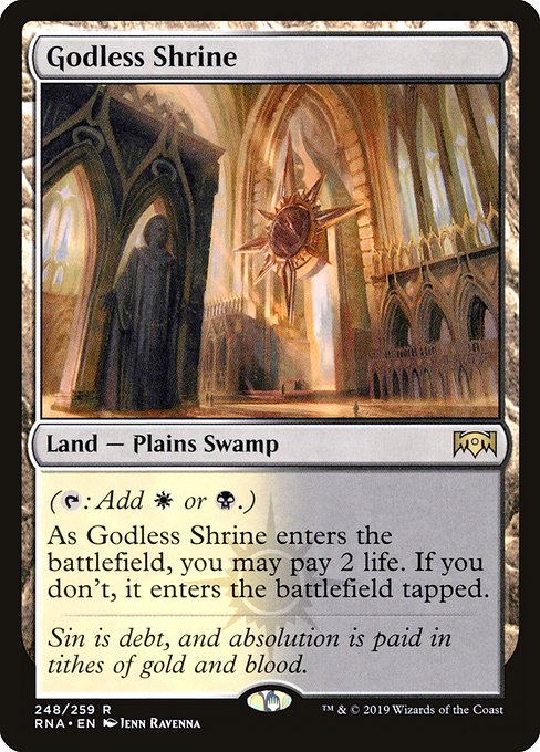 Ravnica Allegiance - 248 - Godless Shrine - Rare - C - Foil