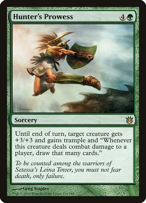 Born of the Gods - 124 - Hunter's Prowess - Rare - G - Non-foil