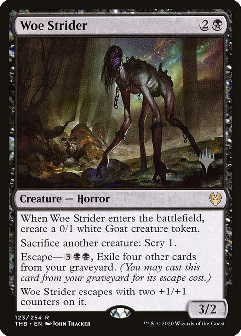 Theros Beyond Death Promos - 123p - Woe Strider - Rare - B - Non-foil - Promo