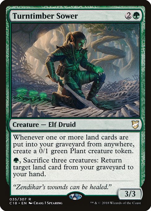 Commander 2018 - 35 - Turntimber Sower - Rare - G - Non-foil