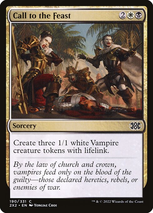 Double Masters 2022 - 190 - Call to the Feast - Common - WB - Foil