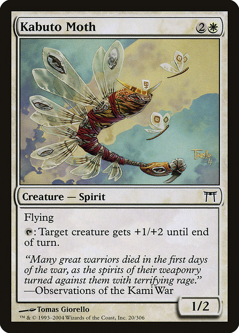 Champions of Kamigawa - 20 - Kabuto Moth - Common - W - Non-foil