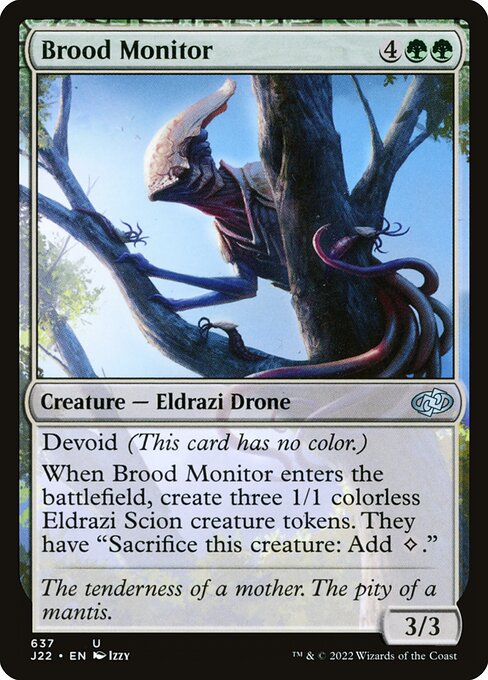 Jumpstart 2022 - 637 - Brood Monitor - Uncommon - C - Non-foil
