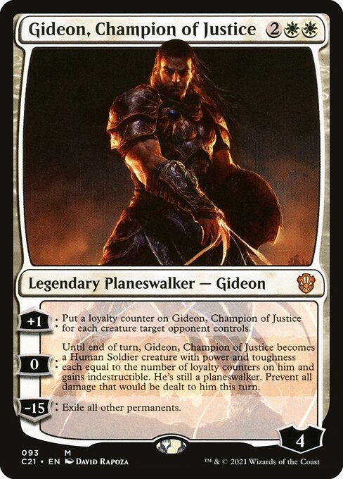 Commander 2021 - 93 - Gideon, Champion of Justice - Mythic - W - Non-foil
