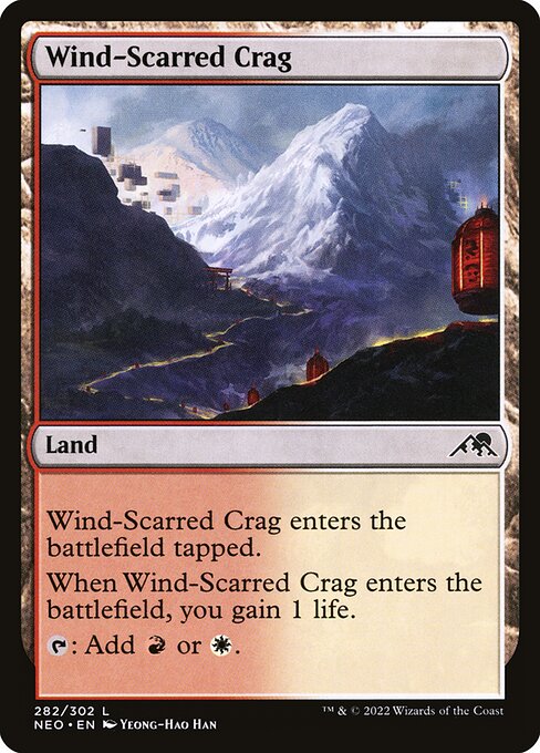 Kamigawa: Neon Dynasty - 282 - Wind-Scarred Crag - Common - C - Foil