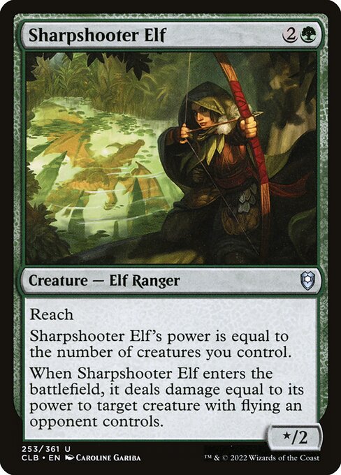 Commander Legends: Battle for Baldur's Gate - 253 - Sharpshooter Elf - Uncommon - G - Non-foil