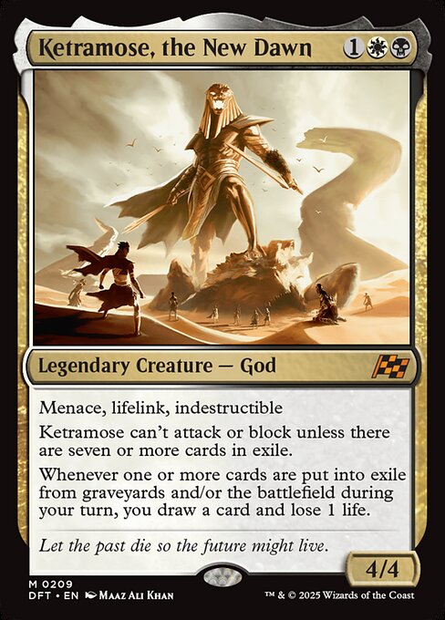 Aetherdrift - 209 - Ketramose, the New Dawn - Mythic - WB - Non-foil