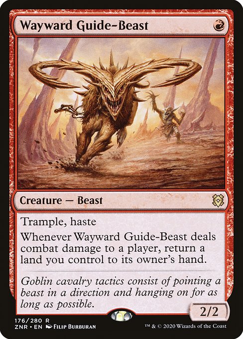 Zendikar Rising - 176 - Wayward Guide-Beast - Rare - R - Foil