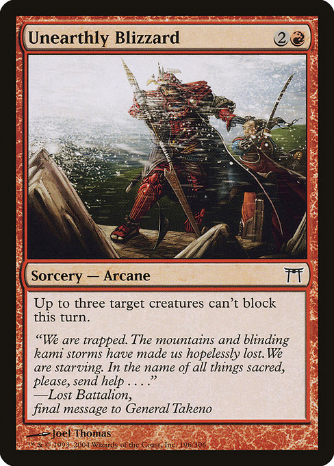 Champions of Kamigawa - 196 - Unearthly Blizzard - Common - R - Non-foil