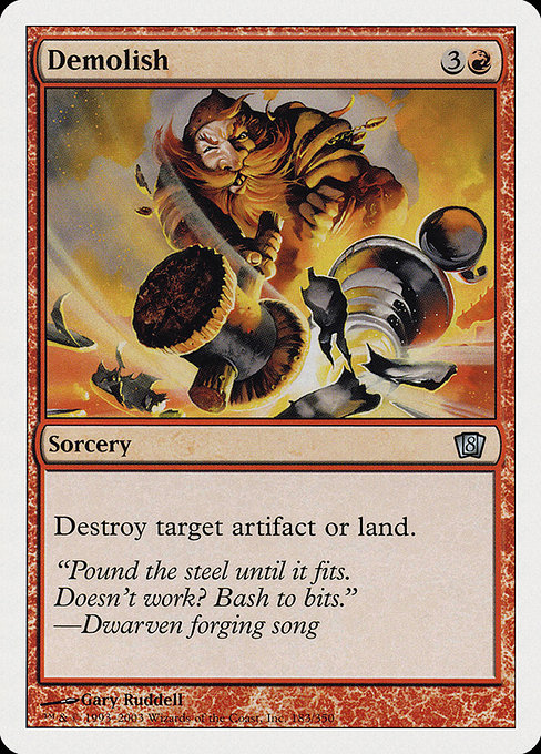 Eighth Edition - 183 - Demolish - Uncommon - R - Non-foil
