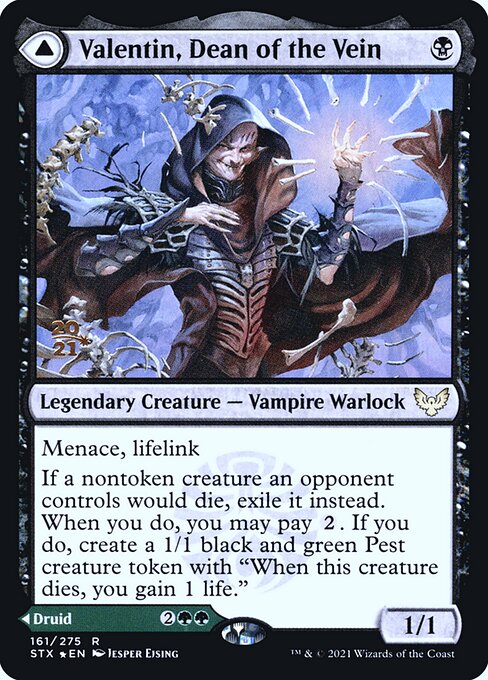 Strixhaven: School of Mages Promos - 161s - Valentin, Dean of the Vein // Lisette, Dean of the Root - Rare - C - Foil - Datestamped Promo