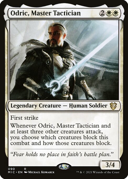 Midnight Hunt Commander - 90 - Odric, Master Tactician - Rare - W - Non-foil