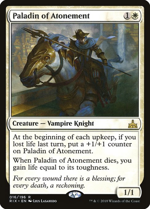 Rivals of Ixalan - 16 - Paladin of Atonement - Rare - W - Foil