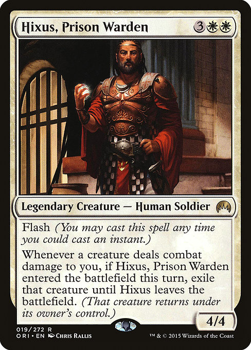 Magic Origins - 19 - Hixus, Prison Warden - Rare - W - Non-foil