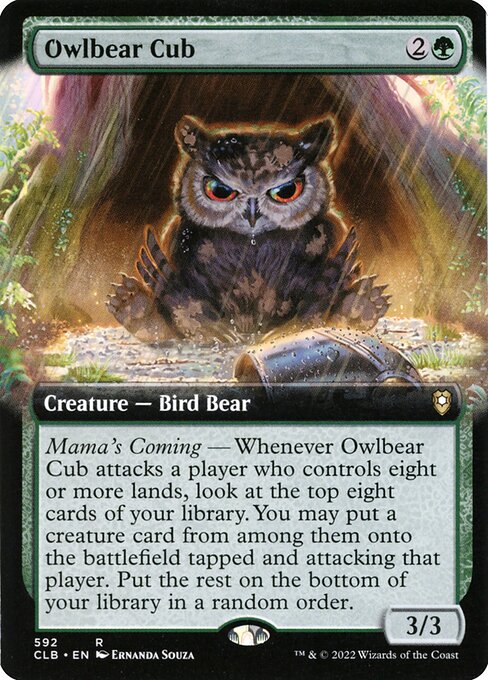 Commander Legends: Battle for Baldur's Gate - 592 - Owlbear Cub - Rare - G - Non-foil