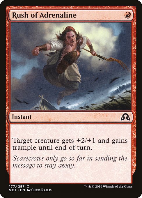 Shadows over Innistrad - 177 - Rush of Adrenaline - Common - R - Non-foil