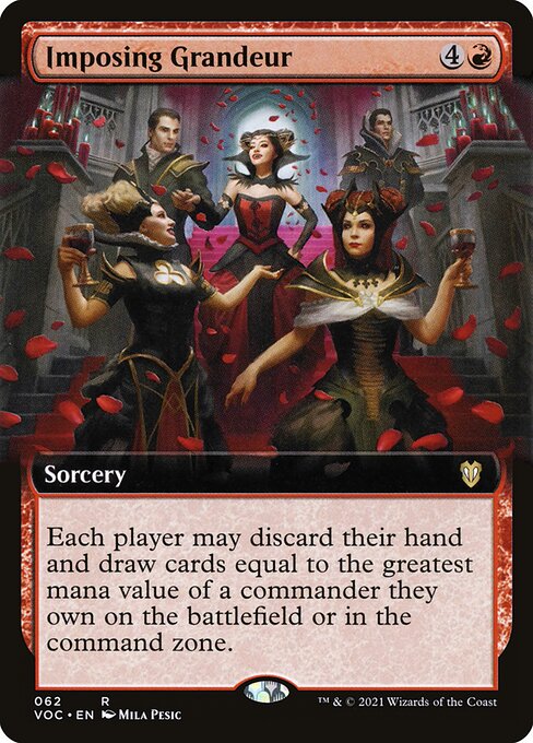 Crimson Vow Commander - 62 - Imposing Grandeur - Rare - R - Non-foil