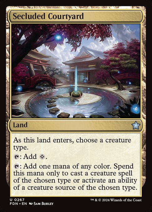 Foundations - 267 - Secluded Courtyard - Uncommon - C - Foil